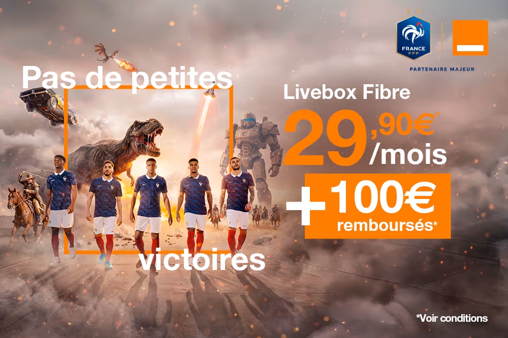 L'offre Livebox Fibre à 29,90€ et 100€ de bienvenue