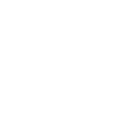 Icône de localisation en forme d'épingle blanche sur fond noir.